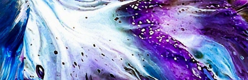 2Vivid Pedals - purple, blue, and white abstract artwork by Chris Broussard